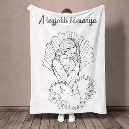 Felnőtt takaró-  Anya gyermekével (StellaArt Design grafikájával)