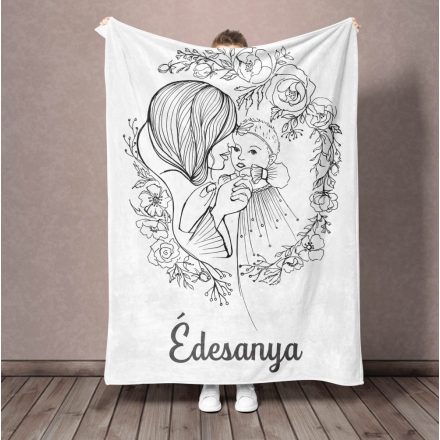 Felnőtt takaró-  Anya gyermekével 2. StellaArt Design grafikájával)
